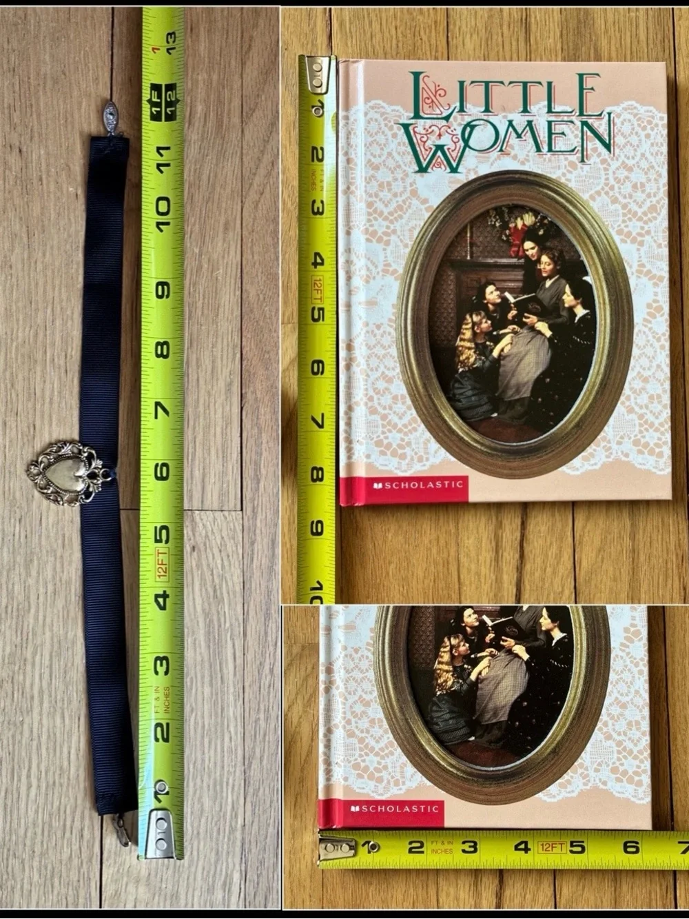 Little Women Hardcover & Necklace, Louisa May Alcott. Adapted by M J Carr. ‘95